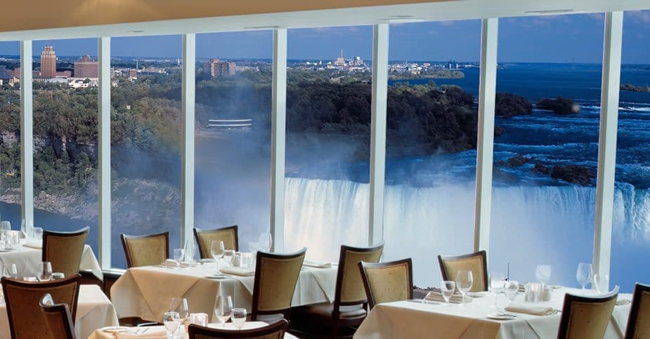 marriott restaurant with niagara falls view